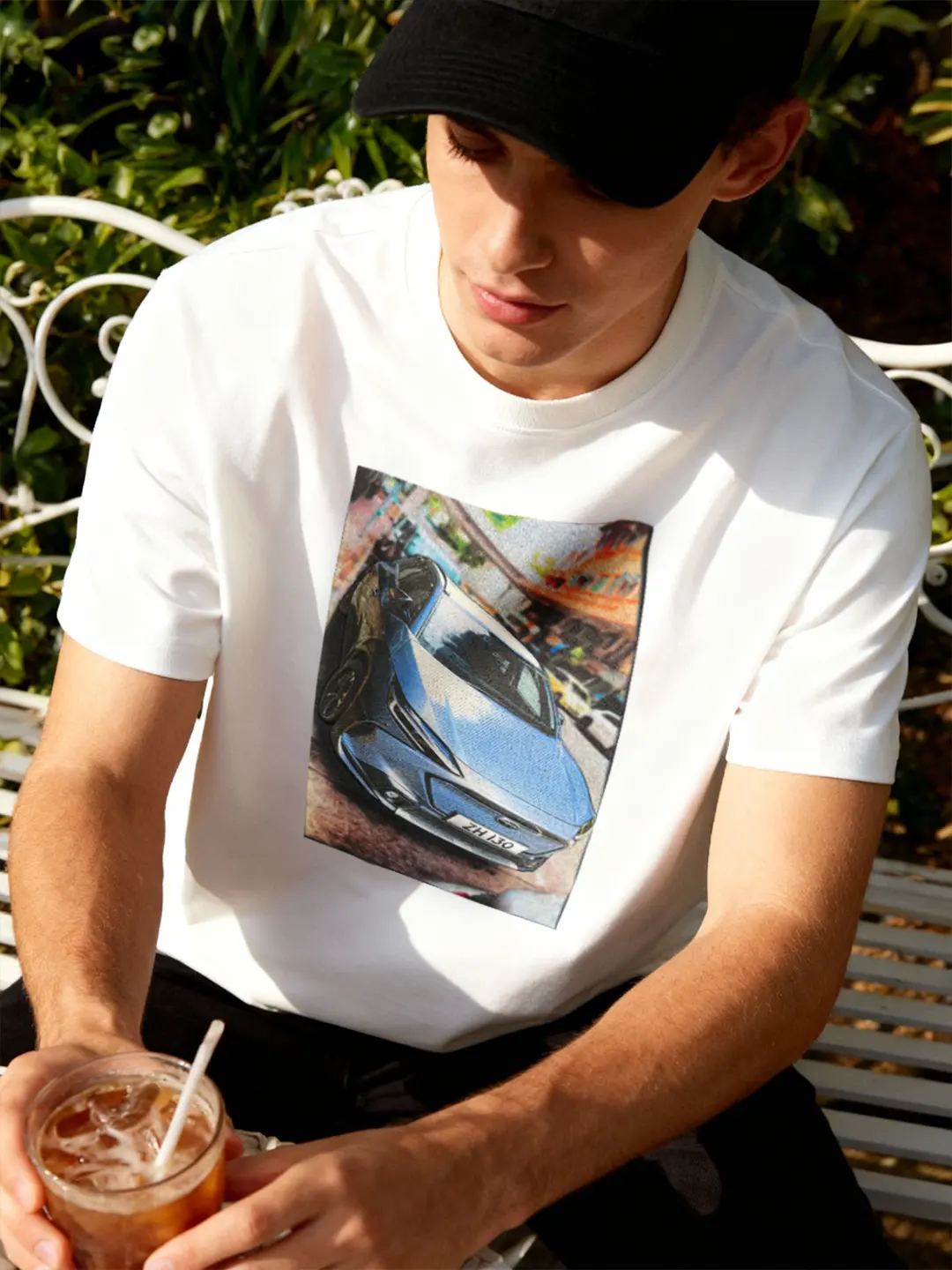 Car Portrait Embroidered Tee - Front Chest/Back Car Portrait Embroidered Tee - Front Chest/Back