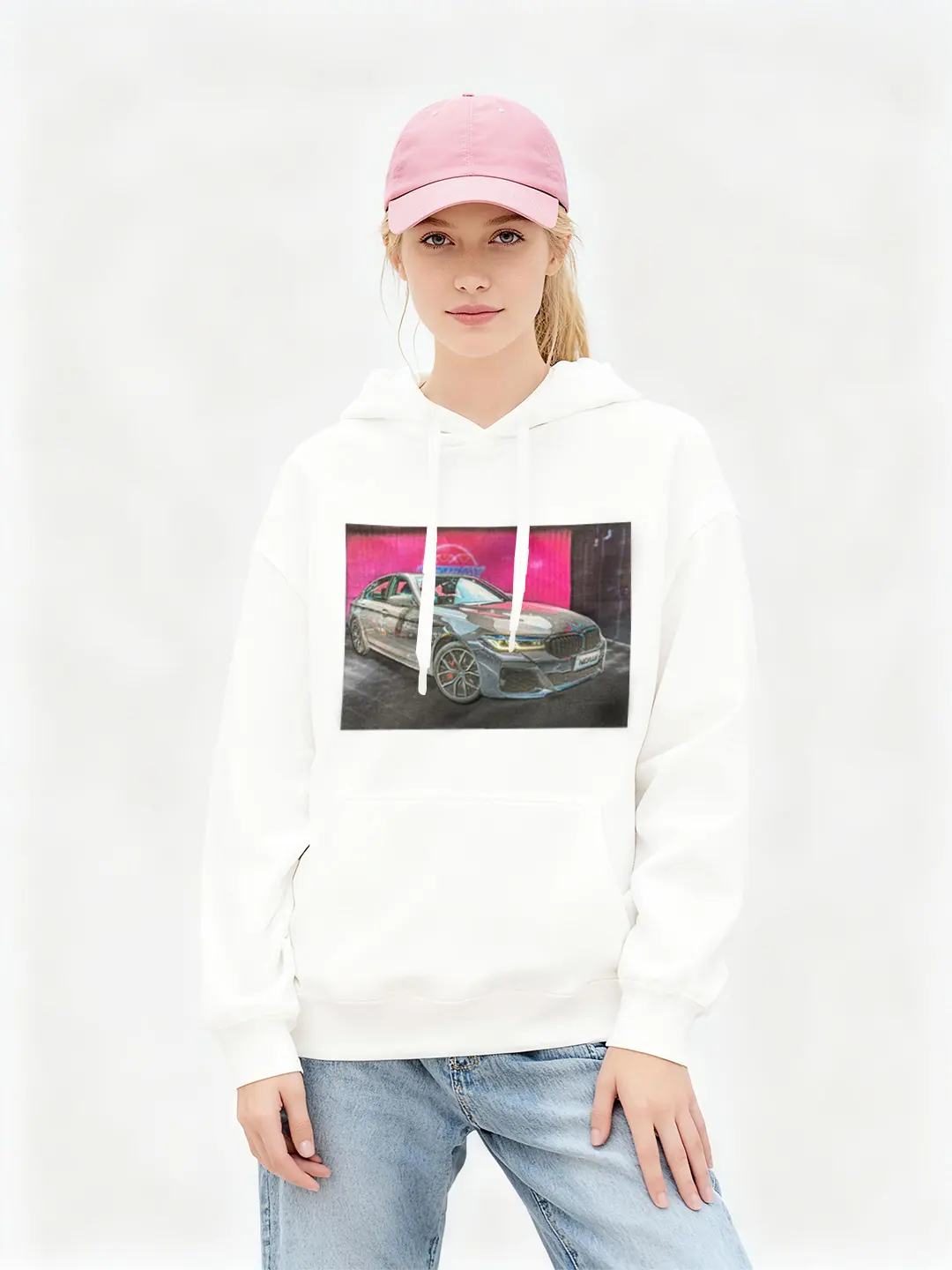 Automotive Embroidery Hoodie - Front Chest/Back - hover view Automotive Embroidery Hoodie - Front Chest/Back - hover view