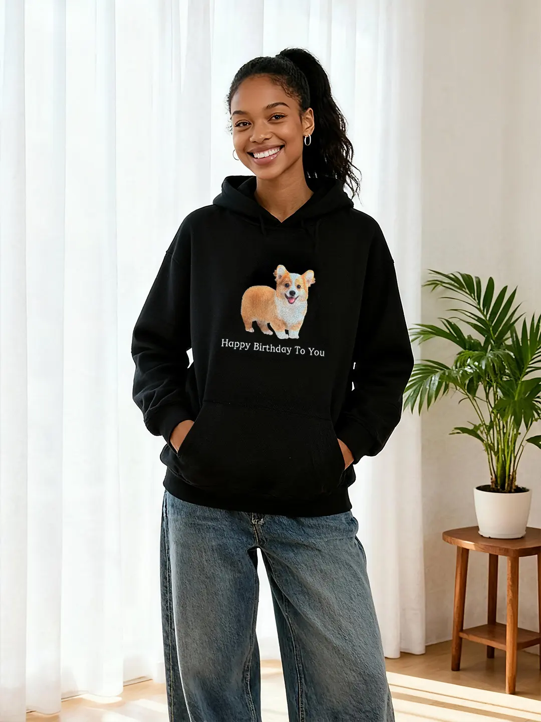 Custom Pet Embroidered Hoodie - Front Chest/Back Custom Pet Embroidered Hoodie - Front Chest/Back