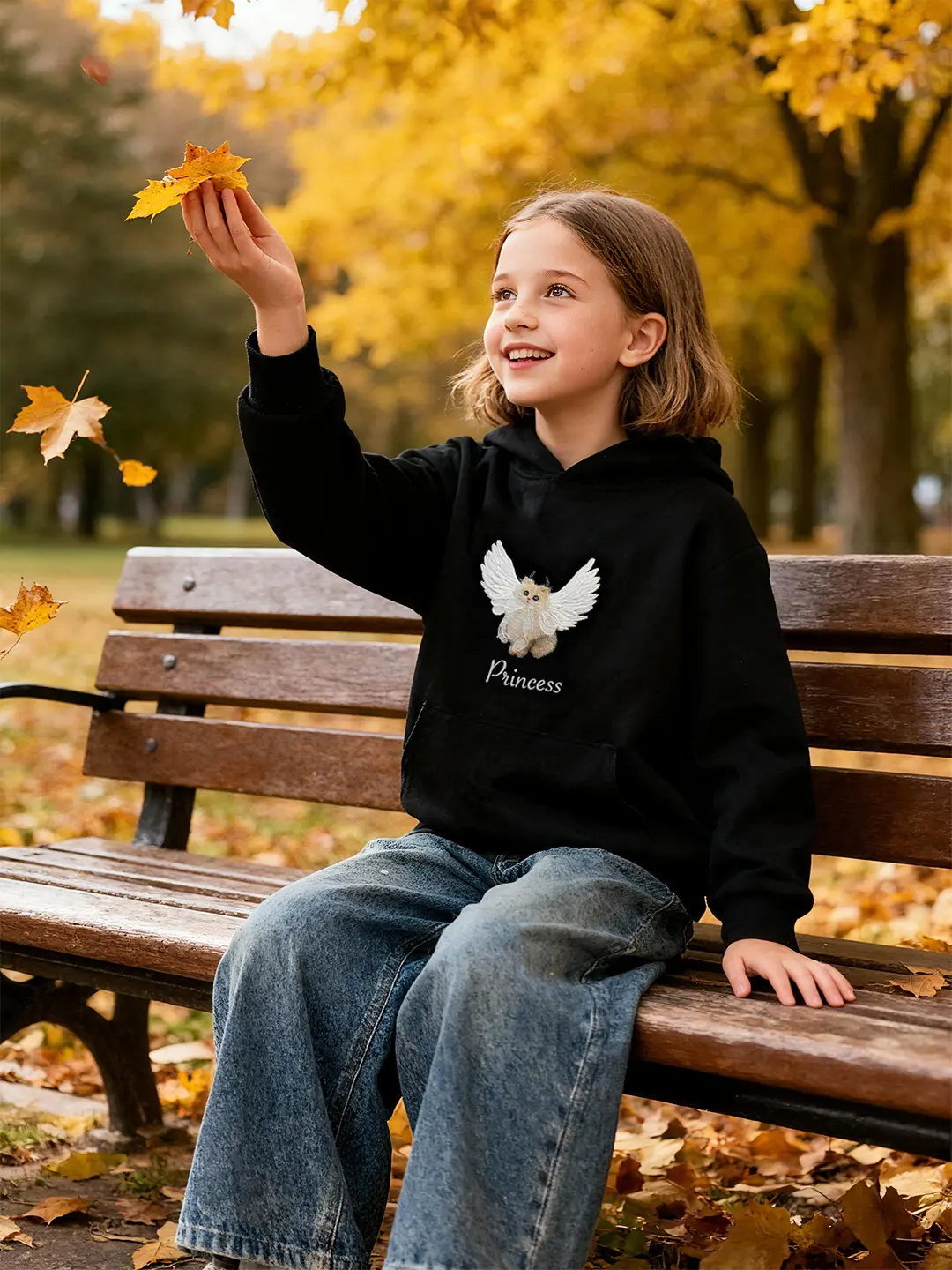 Custom Pet Embroidered Hoodie - Front Chest/Back (Kids) Custom Pet Embroidered Hoodie - Front Chest/Back (Kids)