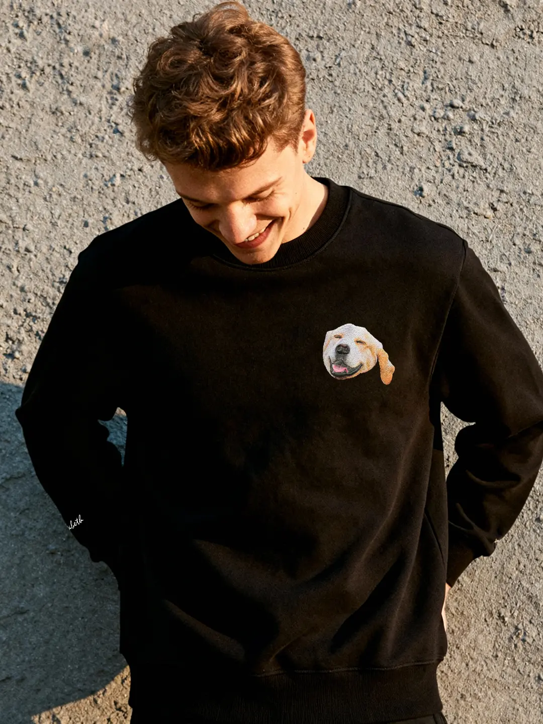 Custom Pet Embroidered Sweatshirt - Left Chest Custom Pet Embroidered Sweatshirt - Left Chest