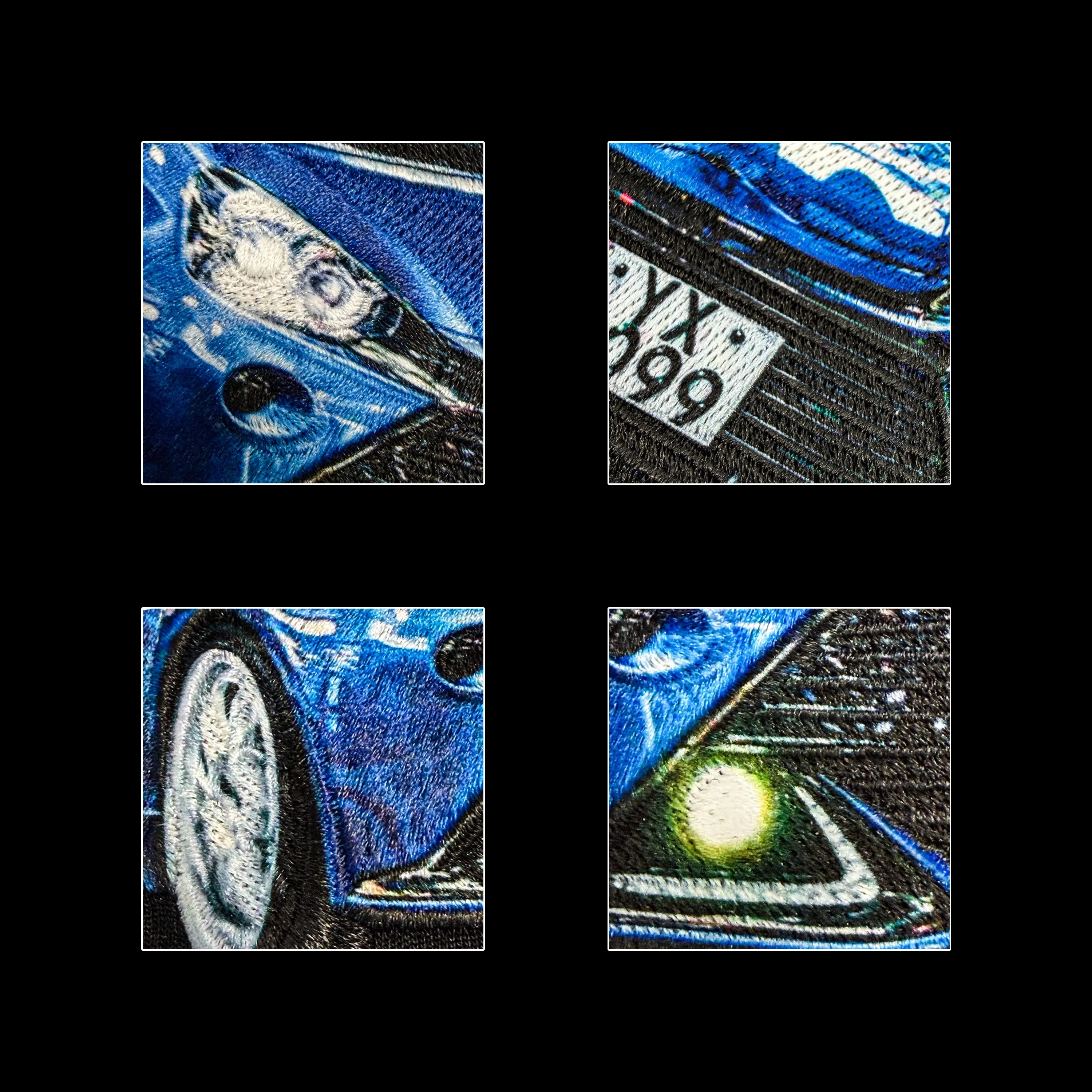 Zip-Up Car Embroidery Hoodie - hover view Zip-Up Car Embroidery Hoodie - hover view