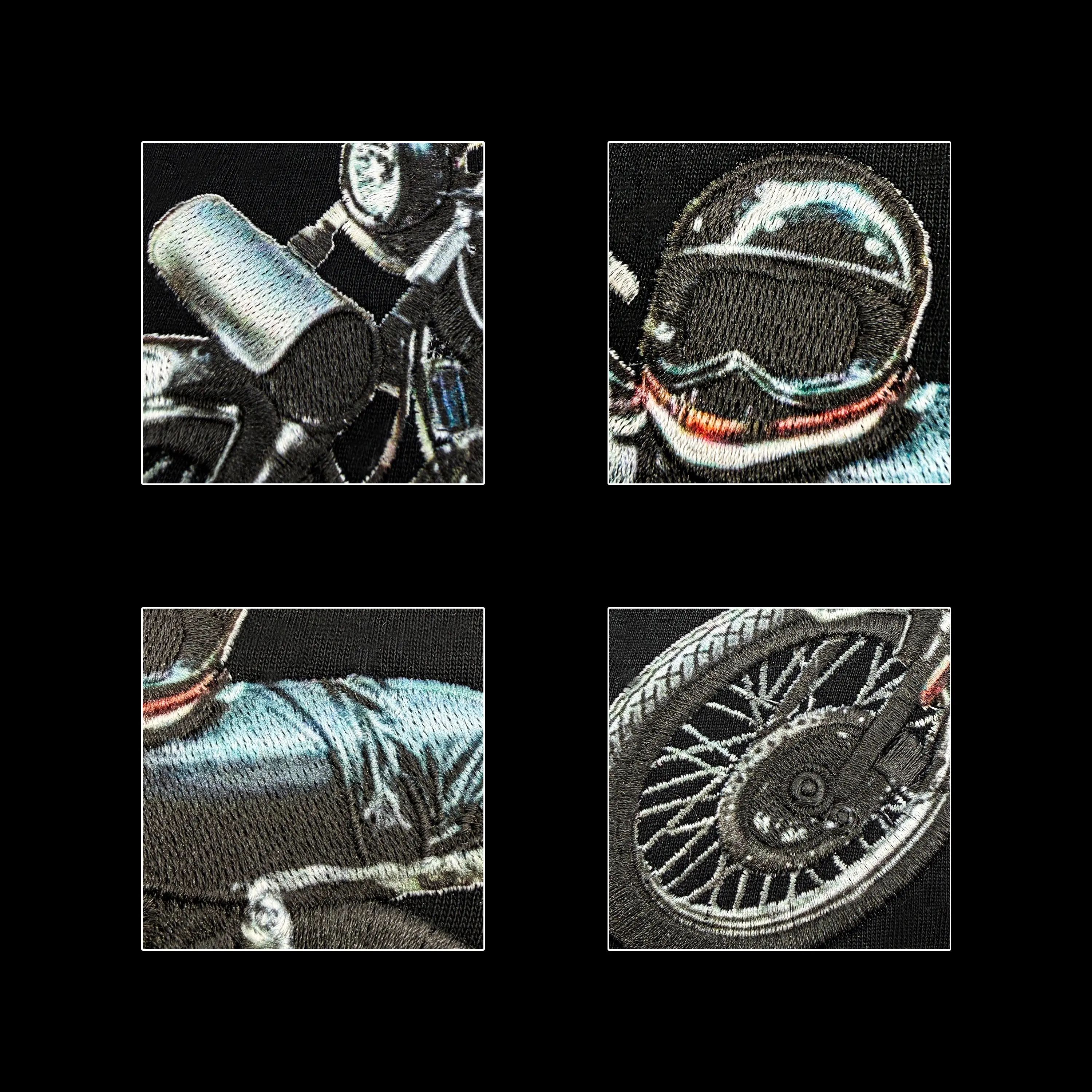 Long Sleeve Car Embroidered Tee - Front Chest/Back - hover view Long Sleeve Car Embroidered Tee - Front Chest/Back - hover view